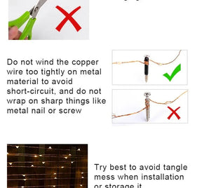 Luzes de Fadas Natalinas à Prova d'Água – Encanto e Magia